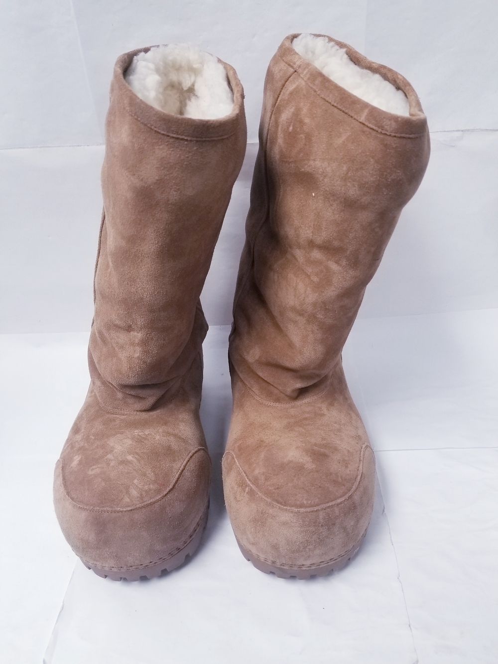 Balenciaga Suede Boots in Taupe Brown